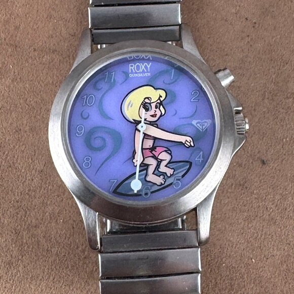 Vintage Roxy Watch By Quicksilver Surfer Girl arms are Hour and Minute Hands - Picture 3 of 10